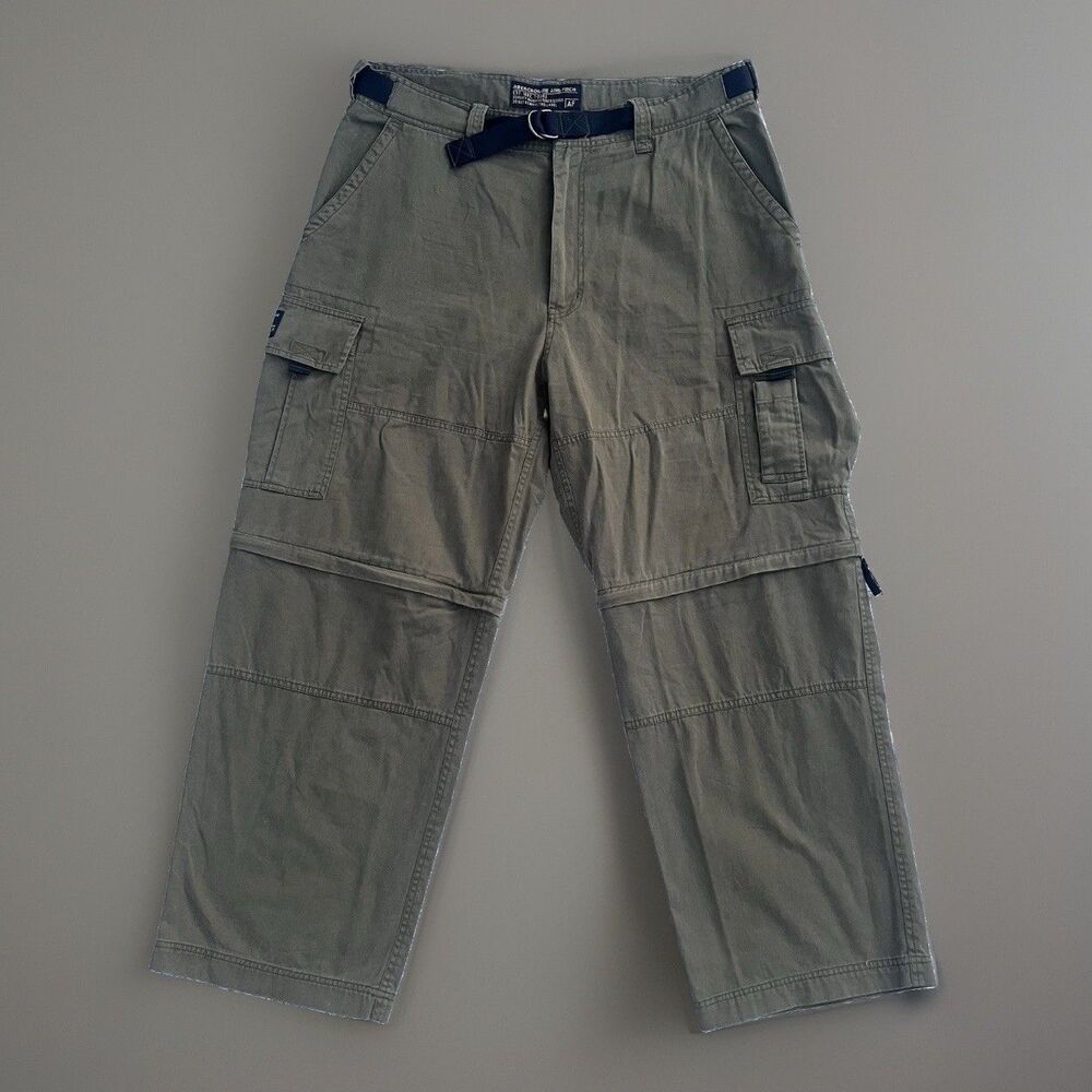 Abercrombie & Fitch Vintage Y2K Paratrooper Convertible Cargo Pant Baggy XL 30”